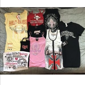 NEW. Set of 9 biker shirts, size S/M